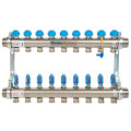 D3803008SS, 9 Loop, 1" Stainless Steel Hi Flow Radiant Heat Manifold