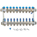 D3807610SS, 10 Loop, 1-1/2" Stainless Steel Hi Flow Radiant Heat Manifold