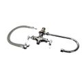 Product Image of Double Pantry Faucet, Single Hole Base, Swivel/rigid Gooseneck, Stream Regulator, & Cerama Cartridges, B-0300-CR