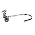 Product Image of Single Pantry Faucet, Wall Mt, Swivel/rigid Gooseneck, 4-arm Handle, 1/2" NPT Female Inlet, B-0310