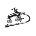 Product Image of Vertical Double Pantry Faucet, Wall Mount, Rigid/swivel Gooseneck With Stream Regulator, B-0316