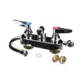 Product Image of Workboard Faucet, 4" Wall Mount, 179x-a22 Swivel Gooseneck, Lever Handles, Aerator, B-1146-02A
