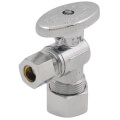 Product Image of 1/2" Nom Compression (5/8" OD) x 3/8" OD Compression Angle Stop Valve - Lead Free (Chrome)
