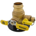 Product Image of 1-1/2" Press Full Port Brass Uni-Flange Isolator Ball Valve w/ Detachable Rotating Flange and Drain