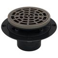 Product Image of PVC Round Shower Pan Drain w/ Cast Nickel Finish Ring & Strainer