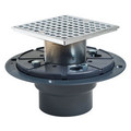 Product Image of PVC Square Shower Pan Drain w/ Cast Oil-Rubbed Bronze Ring & Strainer