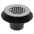 Product Image of Shower Pan Drain Screw-on Stainless Steel Strainer w/ Plastic Rim