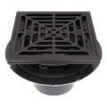 Product Image of Cast Bronze Shower Pan Drain w/ Test Plug, Screw-On Stainless Steel Strainer, w/ Rim