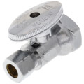 Product Image of 1/2" FIP x 3/8" OD Compression Straight Stop Valve - No Lead (Chrome)