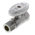 Product Image of 3/8" FIP x 3/8" OD Compression Straight Stop Valve - No Lead (Chrome)