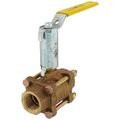 Product Image of 3/4" FNPT 3-Piece Ball Valve w/ Stainless Steel Vented Ball & 2-1/4" Stem