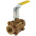 Product Image of 1-1/4" FNPT 3-Piece Ball Valve w/ Stainless Steel Vented Ball & 2-1/4" Stem