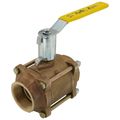 Product Image of 2" FNPT 3-Piece Ball Valve w/ Stainless Steel Vented Ball & 2-1/4" Stem