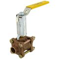Product Image of 1/2" Solder 3-Piece Ball Valve w/ Stainless Steel Vented Ball & 2-1/4" Stem