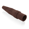 Product Image of 16 Series Single Pole Cam Type Male Detachable Plug Sleeve Only, Taper Nose, Cable Range 2/0, 4/0 (Brown)