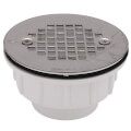 Product Image of 1-1/2" PVC Solvent Weld Shower Module Drain w/ Screw-On Stainless Steel Strainer (Hub)
