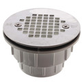Product Image of 2" PVC Solvent Weld Shower Module Drain w/ Screw-On Stainless Steel Strainer (Hub)
