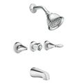 Product Image of Three Handle Single Function Bathtub & Shower Vavle w/ Trim, 82663 (Chrome)