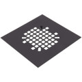 4-1/4" Square Snap-In Strainer PVD Matte Black Finish