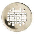 Product Image of 4-1/4" Polished Brass Snap-In Shower Drain Strainer