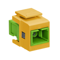 Product Image of Quickport, Simplex Sc Adapter, Sm/apc, Zirconia Ceramic, Female Front/back (Yellow)