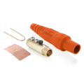 Product Image of 16 Series Taper Nose Cam-Type Female Plug, Contact & Insulator, Set Screws Pre-installed, 2/0, 4/0 AWG, 400A Max, Type 3R When Mated (Orange)