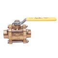 Product Image of 3" Solder 3-Piece Ball Valve w/ Stainless Steel Vented Ball