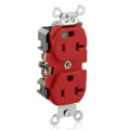 Product Image of Extra Heavy-Duty Hospital Grade Duplex Receptacle w/ Smooth Face, 2P, 20A, NEMA 5-20R - Red (125V)