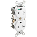 Product Image of Hospital Grade Duplex Receptacle, 20A, NEMA 5-20R - White (125V)