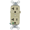 Product Image of Heavy-Duty Hospital Grade Compact Design Receptacles w/ Back & Side Wire - 20A Ivory (125V)