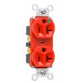 Product Image of Heavy-Duty Hospital Grade Compact Design Receptacles w/ Back & Side Wire - 20A Red (125V)