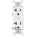 Product Image of Heavy-Duty Hospital Grade Compact Design Receptacles w/ Back & Side Wire - 20A White (125V)