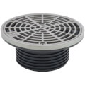 Product Image of 4" PVC FinishLine Round Adjustable Finish Fixture Floor Drain, 304 SS Strainer w/ 6.5 Top (Hub)