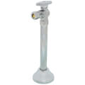 Product Image of 1/2" Copper Solder Angle Valve, 3/8" x 12" Tank Tube with Escutcheon (Chrome)