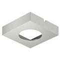 Product Image of Undermounted Light Housing Square Metal Surface Mount Trim Ring - Silver
