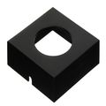 Product Image of Undermounted Light Housing Square Metal Surface Mount Trim Ring - Black