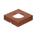 Product Image of Undermounted Light Housing Square Metal Surface Mount Trim Ring - Copper