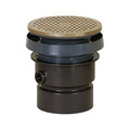 Product Image of 4" PVC FinishLine Round Adjustable Complete Assembly Floor Drain, Nickel Bronze Strainer w/ 6.5 Top (Hub)