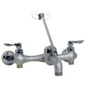 Product Image of Top Brace Wall-Mount Service Sink Faucet w/ 6" Vacuum Breaker Spout and Offset Shanks (Rough Chrome)