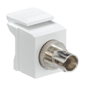 Product Image of Quickport, ST Fiber Optic Adapter, Sm, Zirconia Sleeve (White)