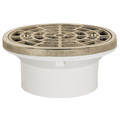 Product Image of 2" x 3" Solvent Weld Round Floor Drain w/ Nickel Bronze Ring & Strainer