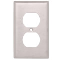 Product Image of 1-Gang Electrical Wall Plate, Non-Magnetic, Duplex Receptacle (Stainless Steel)