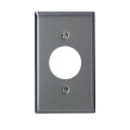 Product Image of 1-Gang Electrical Wall Plate, 1.406" Hole Single Receptacle (Stainless Steel)