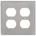 Product Image of 2-Gang Duplex Receptacle Stainless Steel Wall Plate, Device Mount