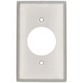 Product Image of 1-Gang Electrical Wall Plate, Power Outlet 1.6" Hole (Stainless Steel)