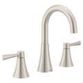 Product Image of Ronan Spot Resist Brushed Nickel 2 Handle High Arc Bathroom Faucet, Widespread, 84023SRN