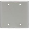 Product Image of 2-Gang No-Device Blank Electrical Wall Plate, 430 Stainless Steel, Box Mount