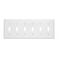 Product Image of 6-Gang Electrical Wall Plate, Non-Magnetic, Toggle Switch (Stainless Steel)
