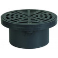 Product Image of 3" x 4" PVC On-Grade Schedule 40 Non-Adjustable Floor Drain w/ ABS Strainer (Hub)