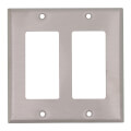 Product Image of 2-Gang Electrical Midway Wall Plate, Decora (Stainless Steel)